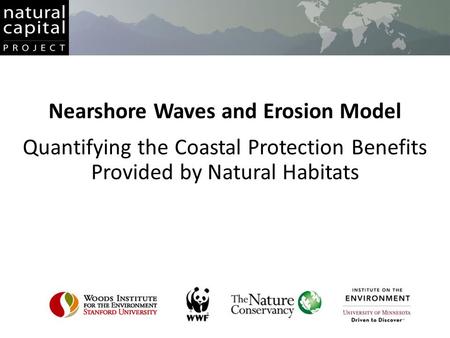 Nearshore Waves and Erosion Model Quantifying the Coastal Protection Benefits Provided by Natural Habitats.