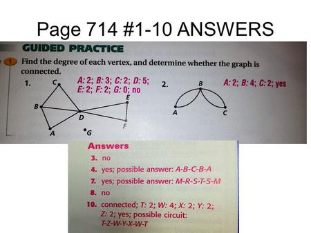 Page 714 #1-10 ANSWERS Lesson Reflection for Chapter 14 Section 7.