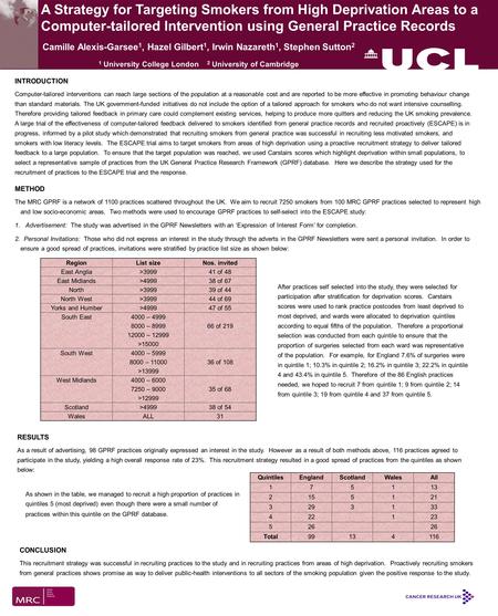 General Practice Research Framework INTRODUCTION Computer-tailored interventions can reach large sections of the population at a reasonable cost and are.