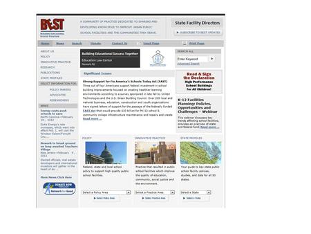 State Facility Directors. State K12 Facility Officials Login 21 st Century School Fund has a grant from the Advancement Project to conduct a feasibility.
