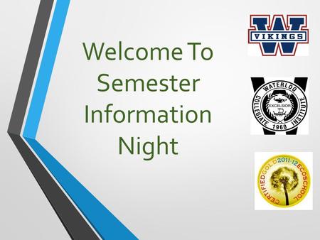 Welcome To Semester Information Night. Agenda PROCESS AND HISTORY THE ‘BASICS’ OF SEMESTERS FREQUENT QUESTIONS IMPLEMENTATION PLANNING.