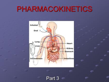 PHARMACOKINETICS Part 3.