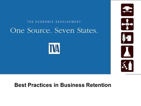 Best Practices in Business Retention. Economic Development Best Practices in Business Retention TVA Perspective Business Case for Retention Award Winning.