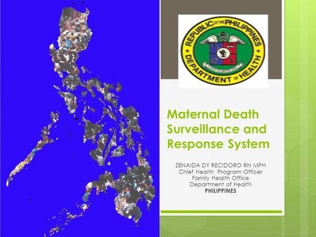 Maternal Death Surveillance and Response System