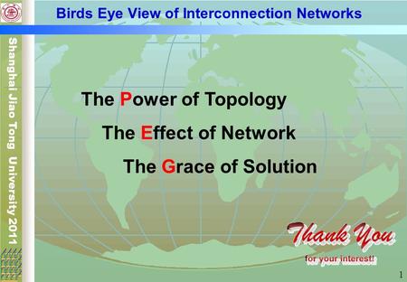 Birds Eye View of Interconnection Networks