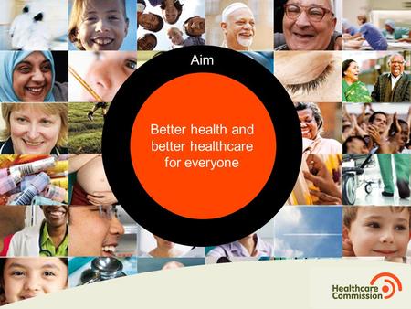 Aim Better health and better healthcare for everyone.