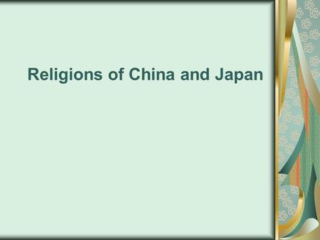 Religions of China and Japan. Confucianism A fundamental doctrine of Confucian ethics is that the nature of man is good. It is through faulty education.