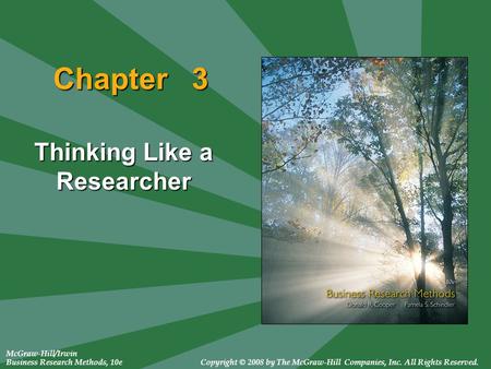 Thinking Like a Researcher