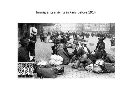 Immigrants arriving in Paris before 1914. Russian expatriates in Paris (1920s)