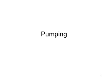 Pumping 1. Example taken from P.W.Brouwer Phys. Rev.B 1998 Two parameter pumping in 1d wire back to phase 1 length along wire Uniform conductor: no bias,