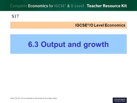 IGCSE®/O Level Economics