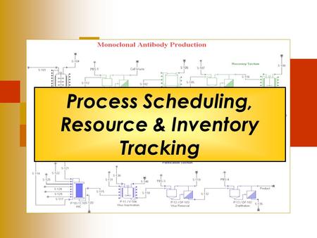 Process Scheduling, Resource & Inventory Tracking.