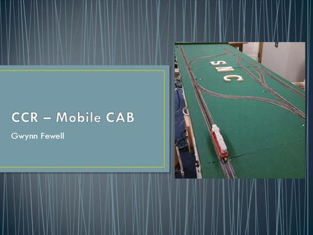 Gwynn Fewell. Build off of Brice Higlemann’s work from 2010 Mobile app becomes the CAB to control one train at a time App can switch between trains CAB.