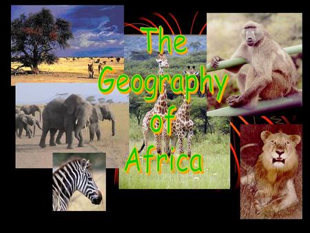 A Satellite View Africa’s Size # Second largest continent  11,700,000 sq. mi. # 10% of the world’s population. # 2 ½ times the size of the U. S. 5000MILES5000MILES.