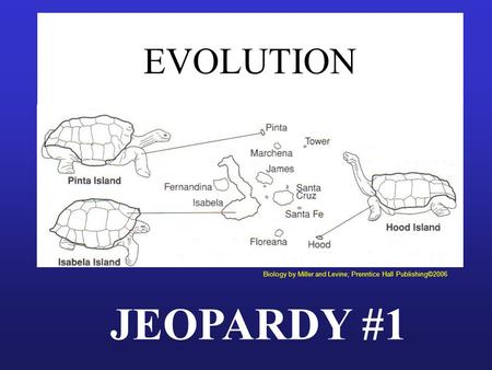 EVOLUTION Biology by Miller and Levine; Prenntice Hall Publishing©2006