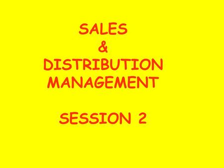 SALES & DISTRIBUTION MANAGEMENT SESSION 2 BRAIN TEASER Anil runs the first half of a race at 5 km per hour. Then he picks up his pace and runs the last.