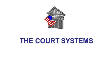 THE COURT SYSTEMS. Chapter Issues Overview of the American court systemOverview of the American court system How an injured party can seek relief in the.