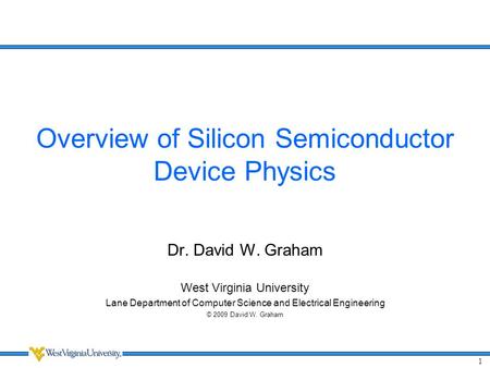 Overview of Silicon Semiconductor Device Physics