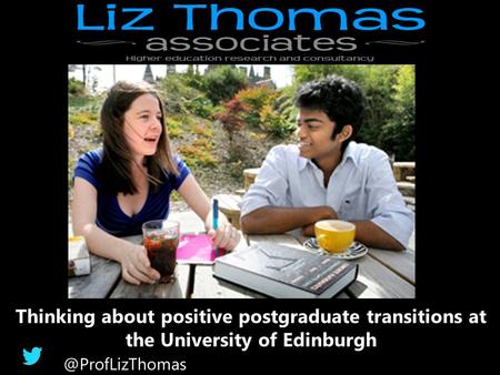 Thinking about positive postgraduate transitions at the University of