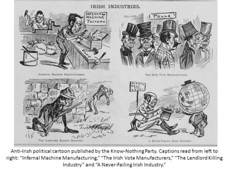 Anti-Irish political cartoon published by the Know-Nothing Party