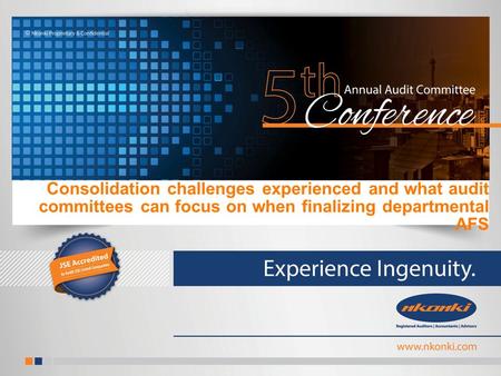 Consolidation challenges experienced and what audit committees can focus on when finalizing departmental AFS.