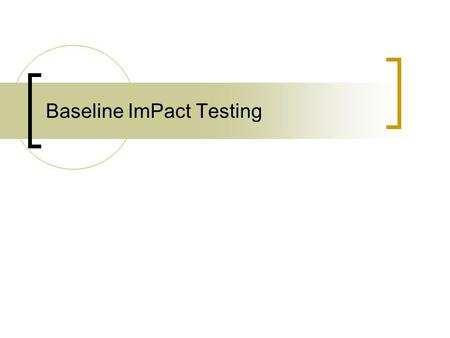 Baseline ImPact Testing. Concussion: Scope Each year, U.S. emergency departments treat an estimated 135,000 sports- and recreation related concussions.