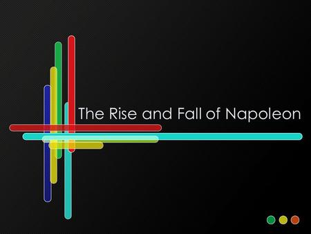 The Rise and Fall of Napoleon. Political Successes 1799- Napoleon seizes power in France & becomes an absolute ruler 1802- appointed “consul” for life.