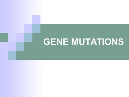 GENE MUTATIONS.