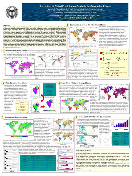 Spatial variability of the correction ratio across each of the gauged basins was constructed by developing a relationship between the correction ratio.