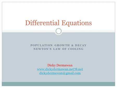 Differential Equations