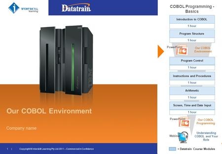 Our COBOL Environment COBOL Programming - Basics 1 hour PowerPoint Our COBOL Environment PowerPoint Our COBOL Programming Webinar Understanding COBOL and.