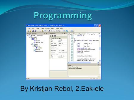 By Kristjan Rebol, 2.Eak-ele. Contents: Introduction List of the main high-level programming languages Short presentation of individual high-level languages.