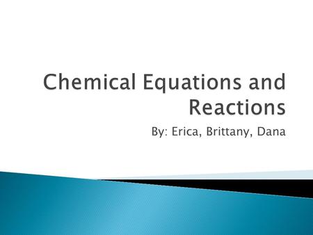 Chemical Equations and Reactions