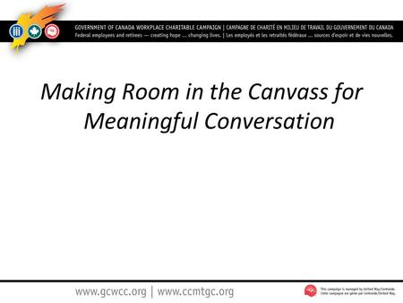 Making Room in the Canvass for Meaningful Conversation.