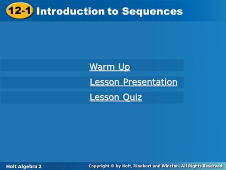 Introduction to Sequences