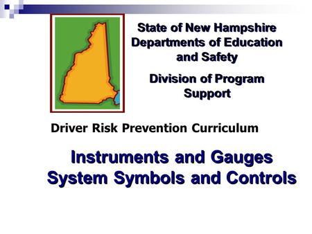 Instruments and Gauges System Symbols and Controls