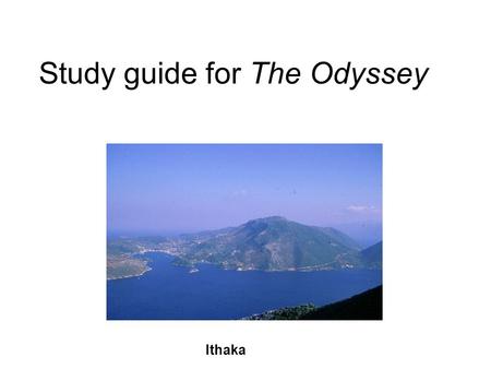 Study guide for The Odyssey