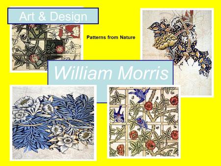 William Morris Art & Design Patterns from Nature.