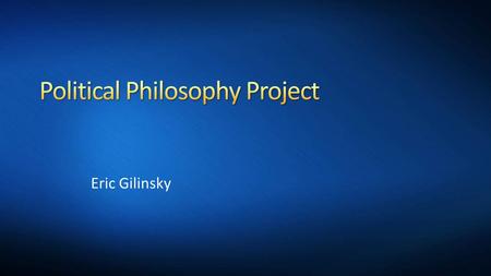 Eric Gilinsky. Political Ideology Test Result: Faith and Family (Democrat) Three Issues Censorship Environment Taxes Marion County Supervisor of Elections-