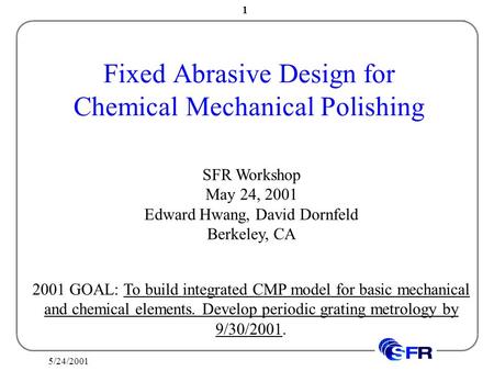 Fixed Abrasive Design for Chemical Mechanical Polishing