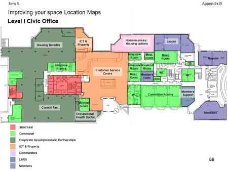 69 Level I Civic Office Housing Benefits ICT & Property Committee Rooms Customer Service Centre Meet. Room Interview Room Interview Room Meet. Room Breakout.