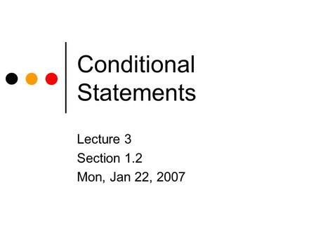 Conditional Statements