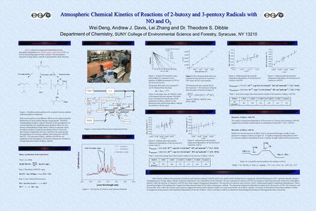 Atmospheric Chemical Kinetics of Reactions of 2-butoxy and 3-pentoxy Radicals with NO and O 2 Wei Deng, Andrew J. Davis, Lei Zhang and Dr. Theodore S.