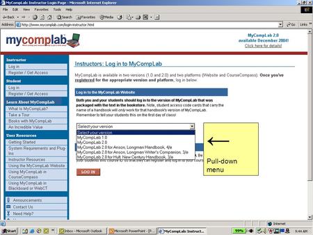 ← Pull-down menu. ← Select Exchange ↑ created course ↑ course ID Case-sensitive ↑ R D E N L A E M T E.