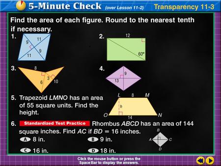 Transparency 3 Click the mouse button or press the Space Bar to display the answers.