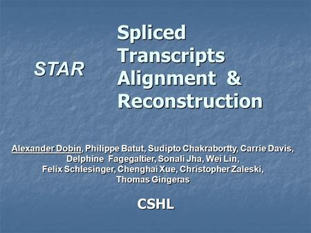 Spliced Transcripts Alignment & Reconstruction