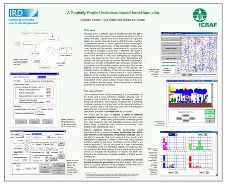 A Spatially Explicit Individual-based forest simulator Grégoire Vincent *, Luc Veillon and Hubert de Foresta Overview Individual trees of different species.