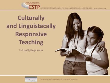 and Linguistacally Responsive Teaching