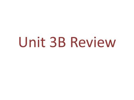 Unit 3B Review Ratios, Proportions, Fractions, Decimals, & Percents.