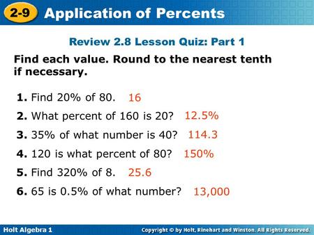 Review 2.8 Lesson Quiz: Part 1